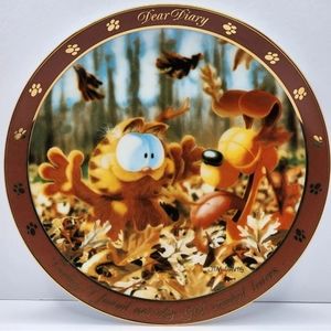 Garfield Dear Diary The Danbury Mint Plate - God Created Leaves